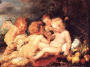 Peter Paul Rubens Christ and Saint John with Angels oil painting reproduction